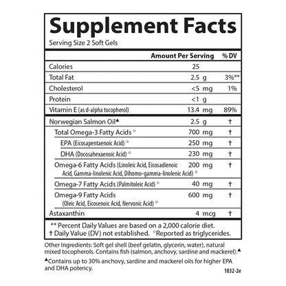 Aceite De Salmon Completo 700 Mg Omega 3 Astaxantina 240 Capsulas Noruego