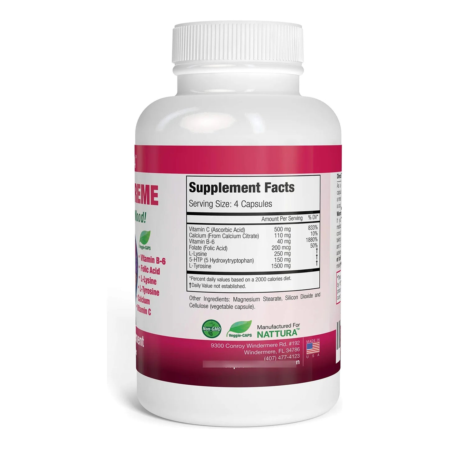 5-HTP Supreme Mejora Estado De Ánimo Control Apetito 90 Cápsulas