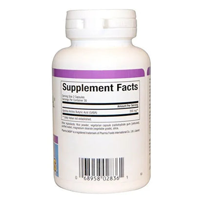 Capsulas Pharma Gaba 100 Mg Relajacion Mental Y Sueño 60 Unidades