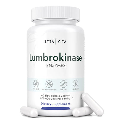 Cápsulas De Lumbroquinasa 40 Mg 800000 Unidades Apoyo Cardiovascular Y Digestivo