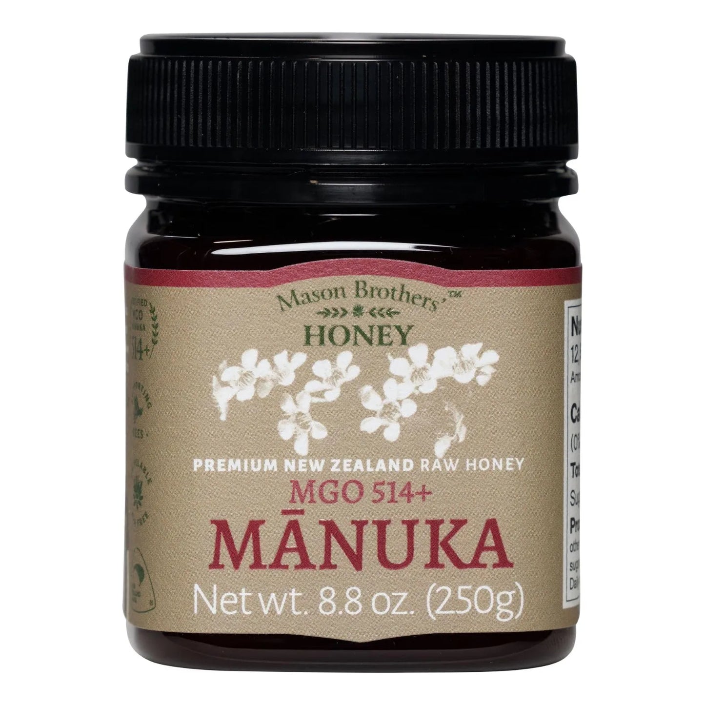 Miel Cruda De Manuka Mgo 514 De Nueva Zelanda 250 Gramos Mason Brothers