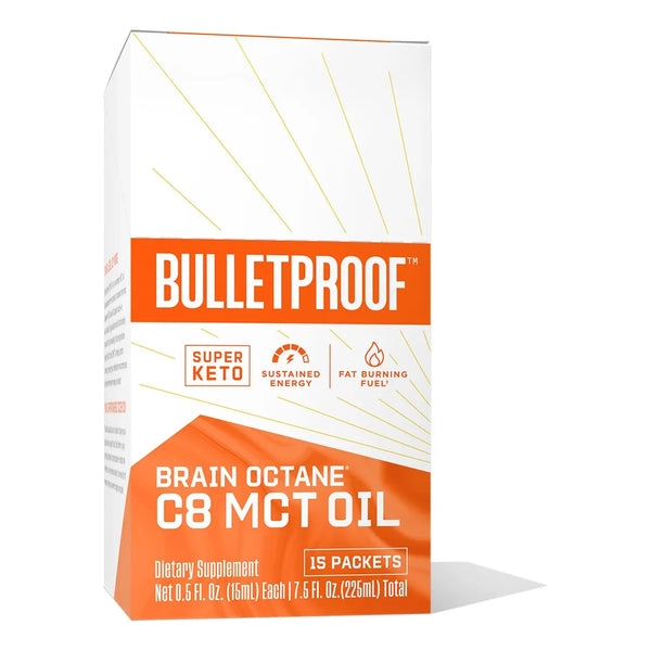 Aceite MCT Brain Octane Paquete De 15 Bolsitas Energía Sostenida Keto