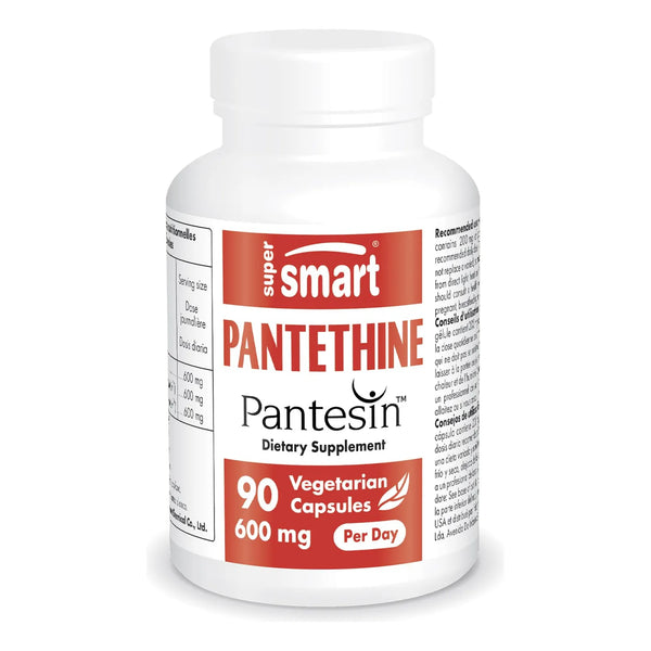 Pantesina Pantetina 600 Mg Suplemento Activo De Vitamina B5 90 Cápsulas Vegetarianas Sin Gluten
