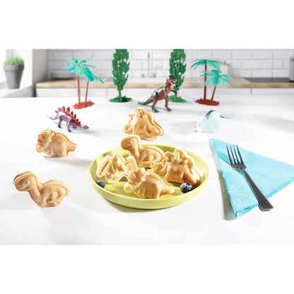 Mini Wafflera Dinosaurios 5 Formas Antiadherente Desayunos Divertidos