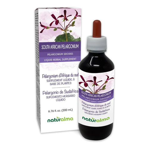 Tintura De Pelargonium Sudafricano Extracto Liquido 200 Ml Vegano Sin Alcohol