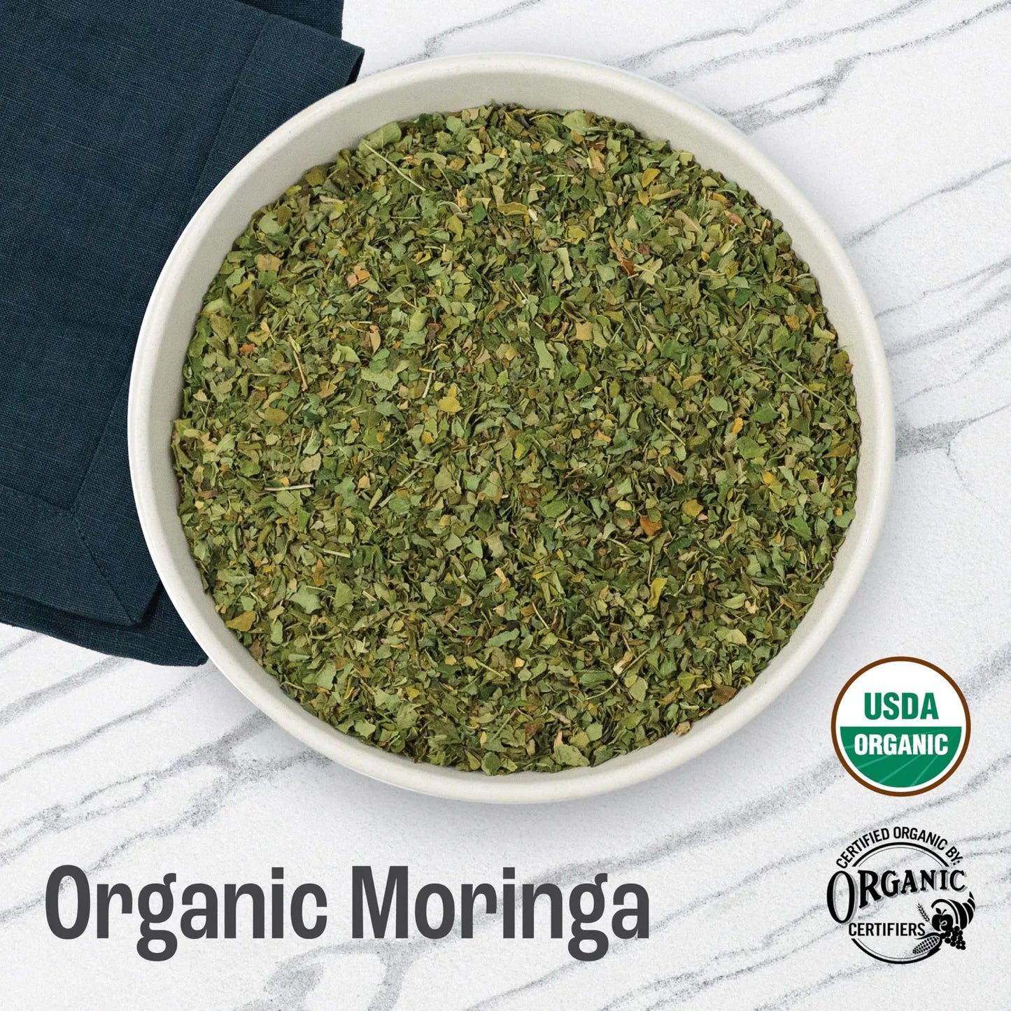 Hojas De Moringa Orgánica Té Verde Entero J Mac Botanicals Nutrición Pura