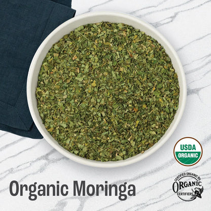 Hojas De Moringa Orgánica Té Verde Entero J Mac Botanicals Nutrición Pura