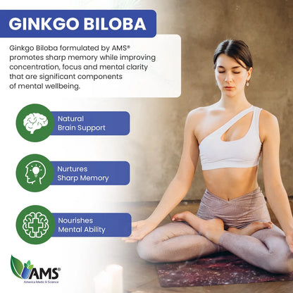 Ginkgo Biloba 60mg 60 Cápsulas Blandas Suplemento Para Memoria Y Concentración