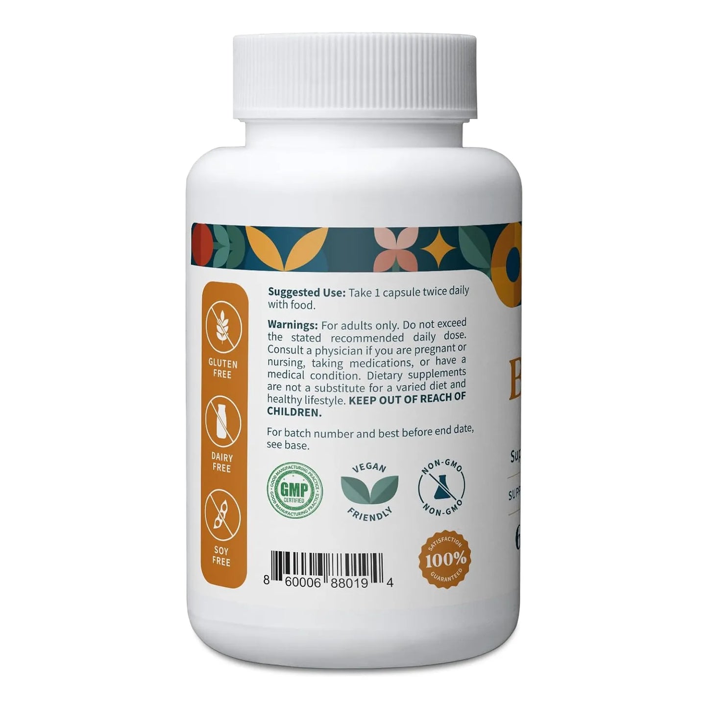 Suplemento De Berberina Con Canela De Ceilán Orgánico Antioxidante Y Metabólico Pattern Wellness 60 Cápsulas Veganas