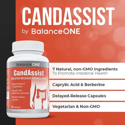 CandAssist Balance De Flora Intestinal Capsulas Liberacion Retardada Vegano Sin OMG