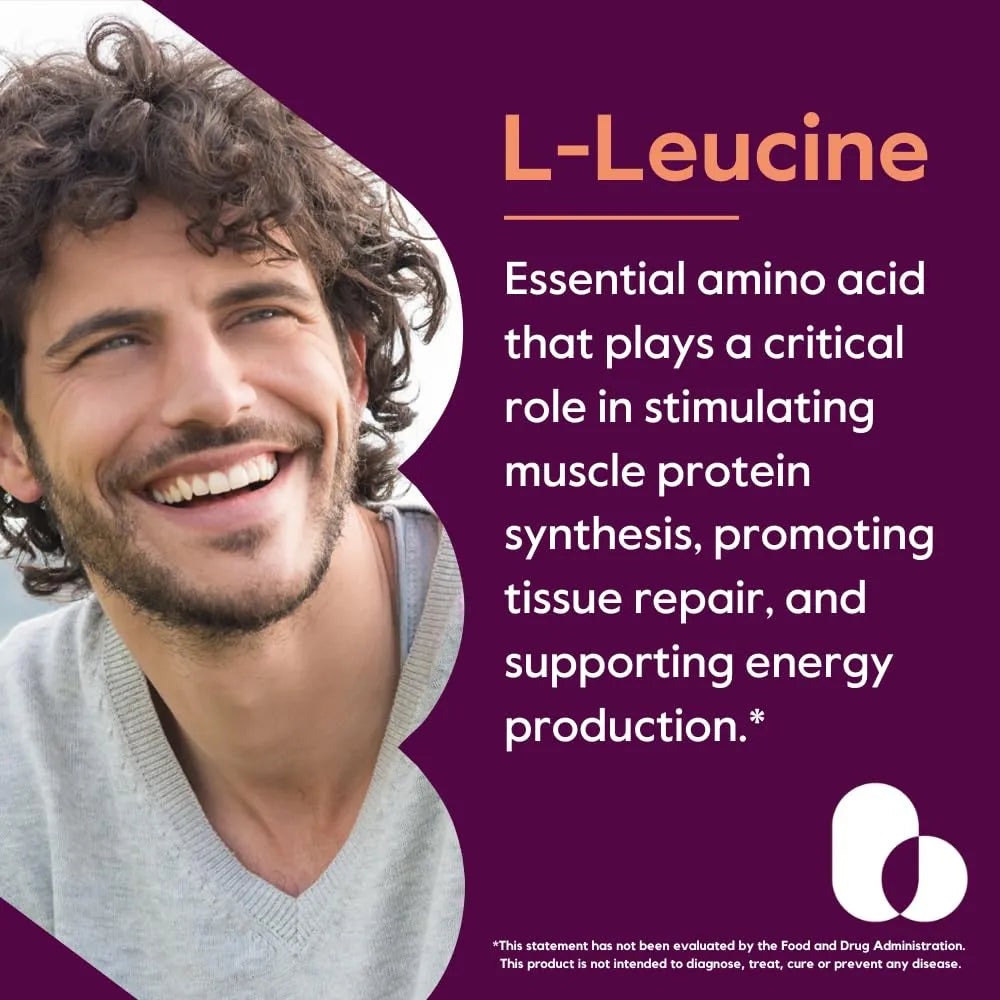 L Leucina 500 Mg 480 Capsulas Veganas Sin Aditivos Para Masa Muscular