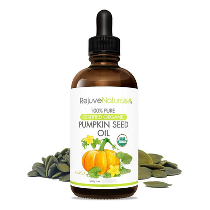 Aceite De Semilla De Calabaza Orgánico 4 Onzas Prensado En Frío USDA Crecimiento Cabello Y Piel