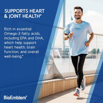 Aceite De Pescado Omega 3 2000 Mg Cápsulas Pequeñas Alta Absorción BioEmblem