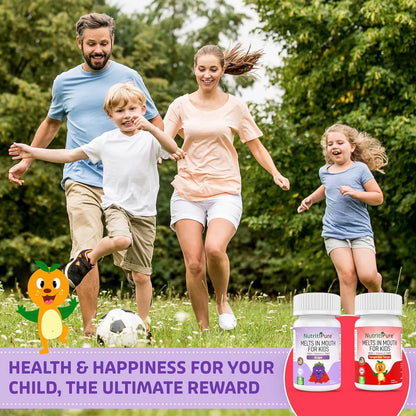 Tabletas Masticables De Hierro Sabor Uva Para Niños 9 Mg Con Vitamina C 90 Unidades