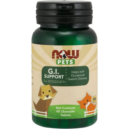 Suplemento Digestivo Para Mascotas NOW Pets G.I. Support 90 Tabletas Masticables