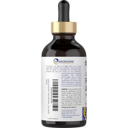 Gotas De Ácido Fúlvico Carlyle 4 Onzas Minerales Líquidos Antioxidante Natural