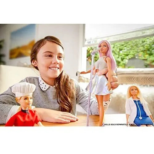 Muñeca Barbie Careers Pop Star Pelo Largo Rosa Ropa Tornasol - Imagen 5