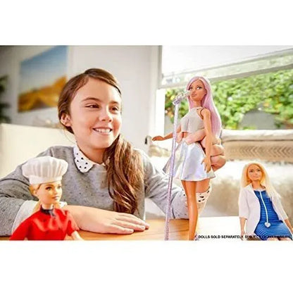 Muñeca Barbie Careers Pop Star Pelo Largo Rosa Ropa Tornasol - Imagen 5