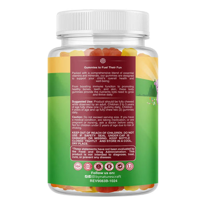 Gomitas Multivitamínicas Para Niños Con Vitaminas A C D3 E B Zinc Sin Gluten