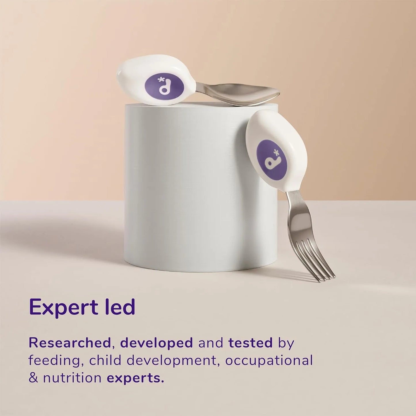 Set Cubiertos Niños 12 Meses Doddl Cuchara Tenedor Ergonómico Alimentación Autónoma