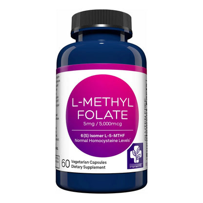 L-Metilfolato 5 Mg 60 Cápsulas Suplemento Activo Grado Profesional