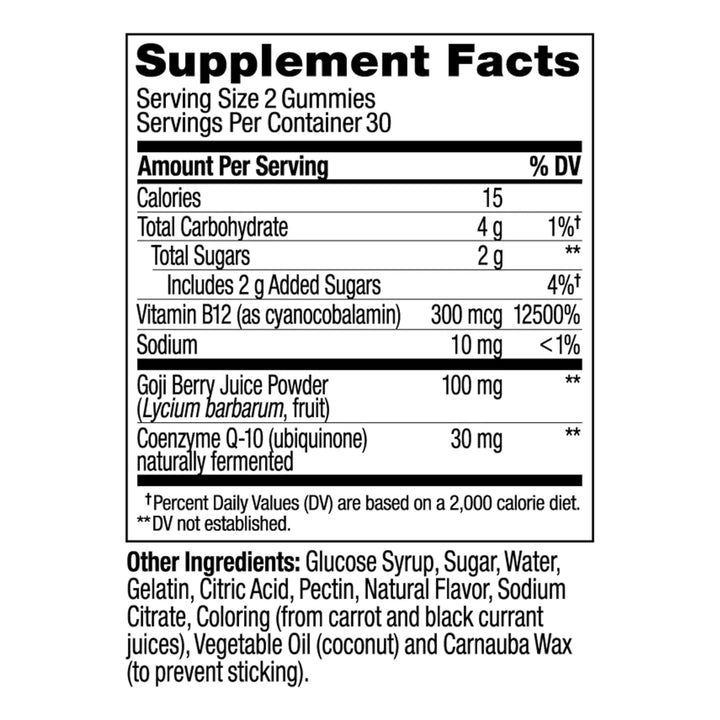 Olly Daily Energy Gomitas Sabor Tropical Con Vitamina B12 Coq10 Y Goji Berry Para Energía Natural - Imagen 6