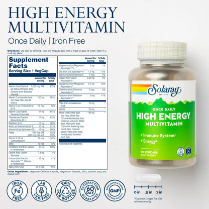 Multivitaminico Energético Diario Sin Hierro Apoyo Inmunológico Y Energía