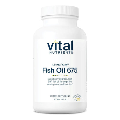 Aceite De Pescado Ultra Pure 675 Ml Con DHA Sabor Limón Para Cerebro Y Ojos