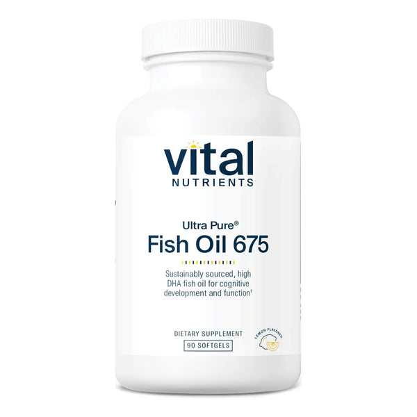 Aceite De Pescado Ultra Pure 675 Ml Con DHA Sabor Limón Para Cerebro Y Ojos