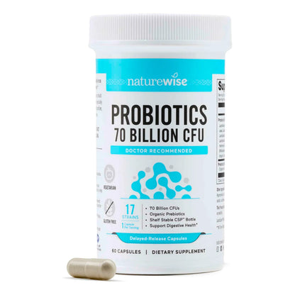 Probióticos 70 Mil Millones UFC 17 Cepas Con Prebióticos Orgánicos Salud Intestinal E Inmunológica
