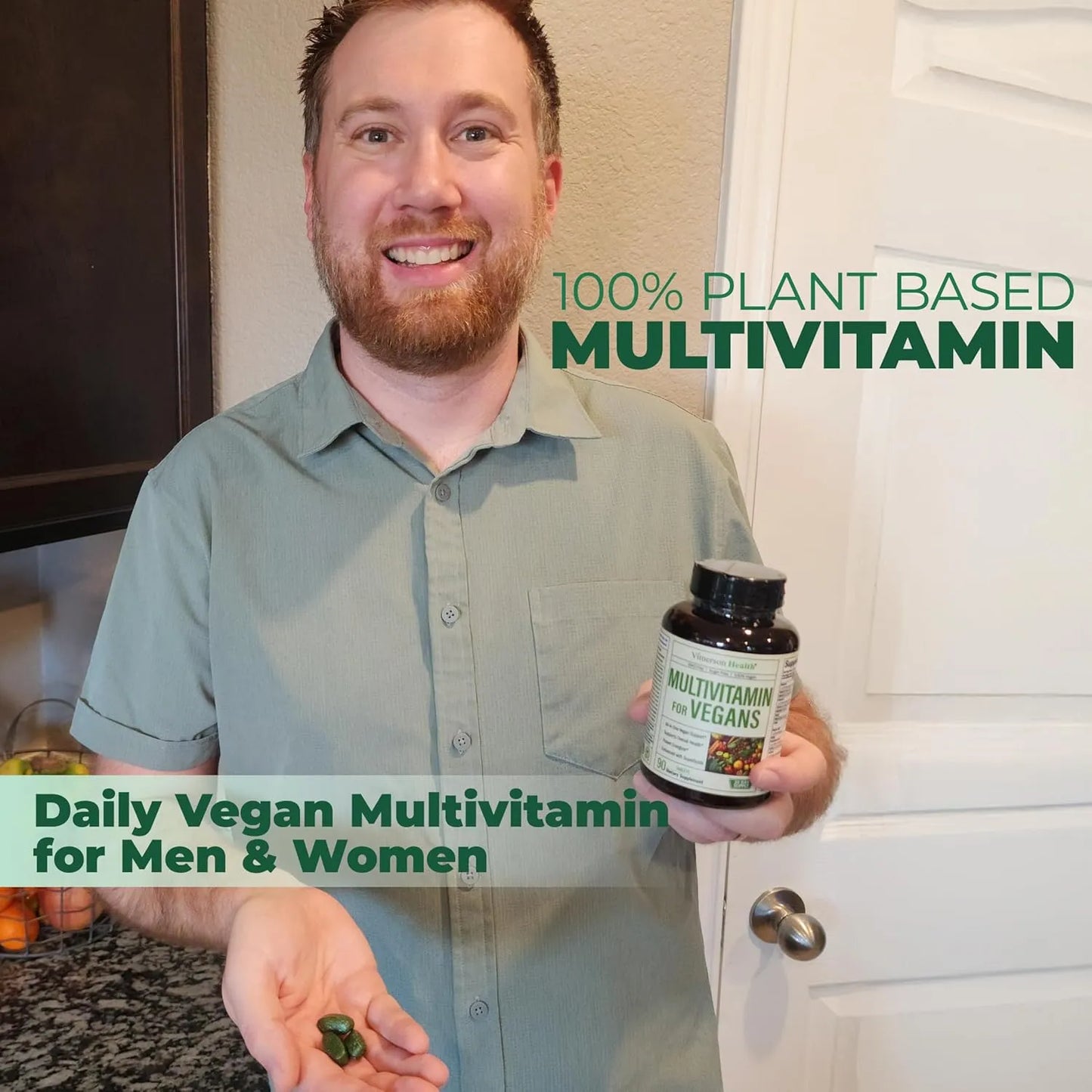 Multivitaminas Veganas Diarias Energia Y Salud Hombre Mujer