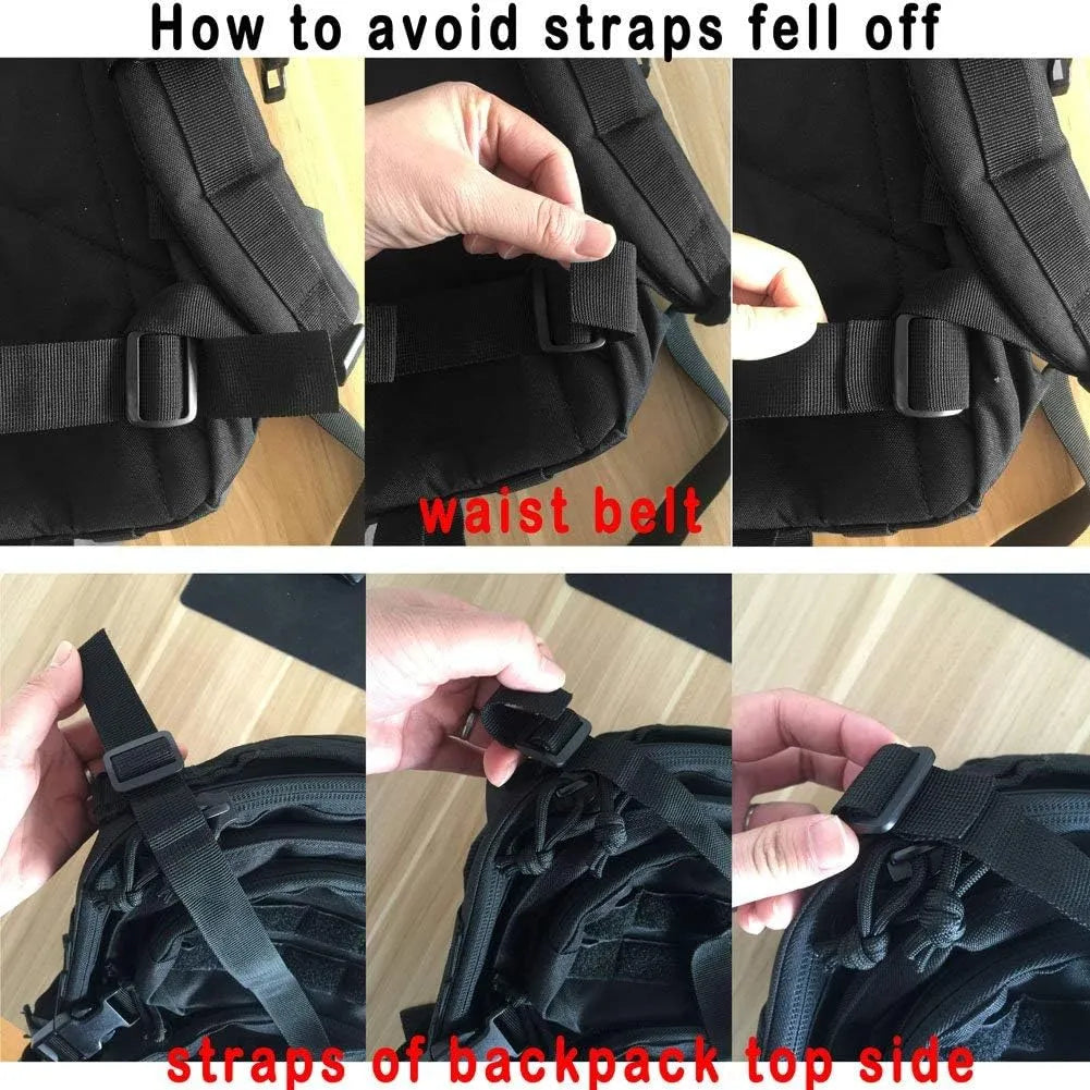 Maleta Militar Tactica Molle Negro 40L Resistente Al Agua Sistema MOLLE