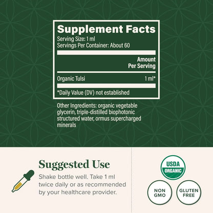 Extracto Liquido De Albahaca Sagrada Organica Suplemento Vegano Para Energia Y Estres
