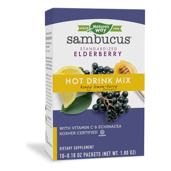 Bebida Caliente De Saúco Con Vitamina C Y Equinácea Sabor Miel Y Bayas De Limón 10 Paquetes