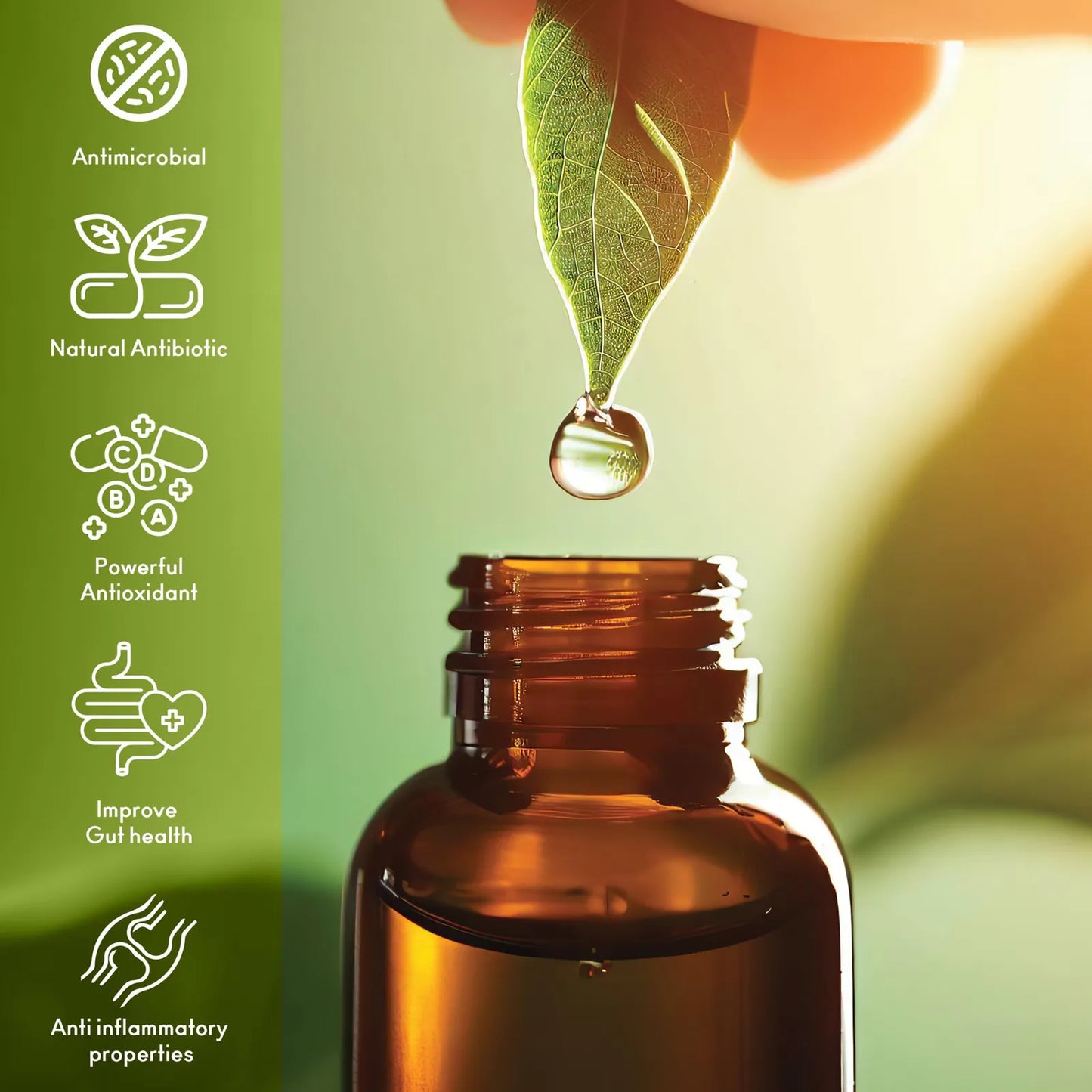 Aceite De Orégano Orgánico Puro Alto Carvacrol 82% 10 Ml Mt Olympus