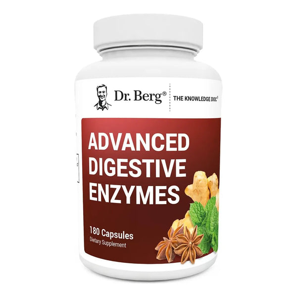 Dr Berg Enzimas Digestivas Avanzadas Con Vinagre De Sidra De Manzana 180 Capsulas