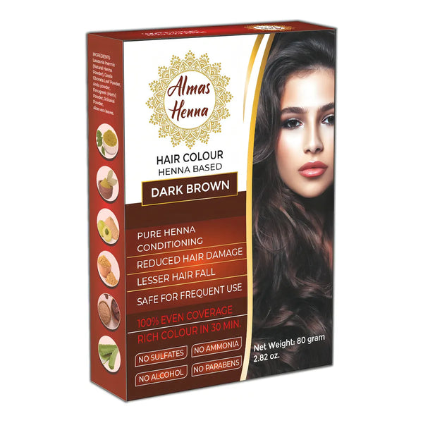 Almas Henna 2.82oz Tinte Cabello 100 Organico Color Vibrante Y Nutricion