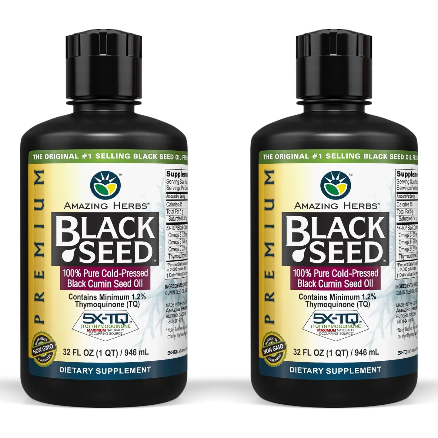 Aceite De Semilla Negra Prensado En Frío 946 Ml Apoyo Digestivo E Inmunológico