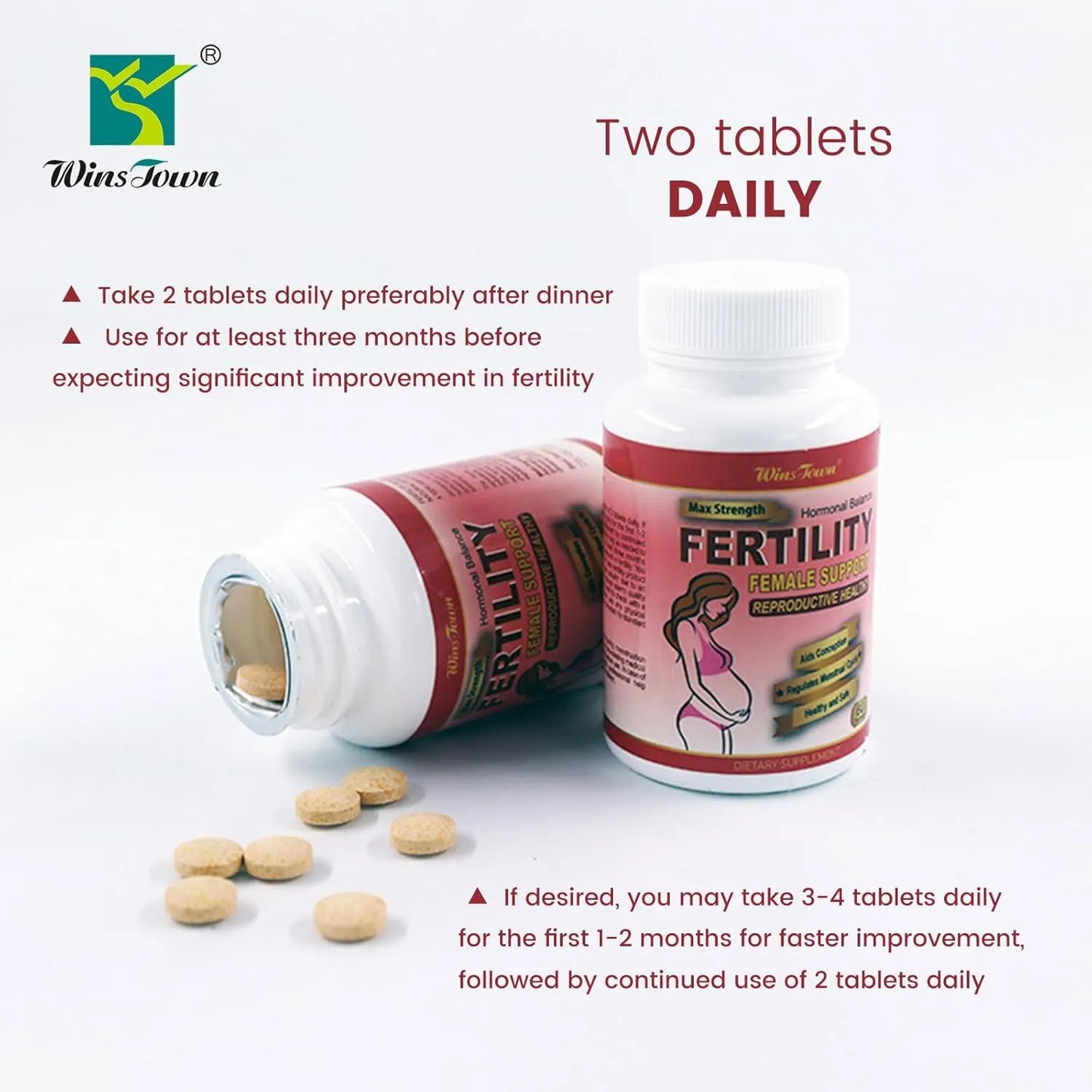 Tabletas Fertilidad Femenina Vitaminas Prenatales Naturales 60 Unidades