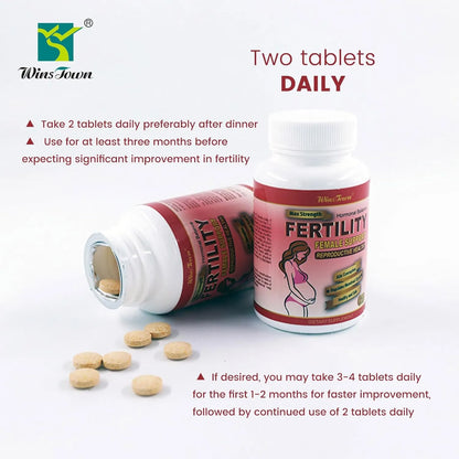 Tabletas Fertilidad Femenina Vitaminas Prenatales Naturales 60 Unidades