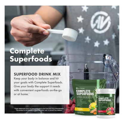 Mezcla De Superalimentos Verde Y Rojo Con Vinagre De Sidra Multivitaminico Y Probióticos