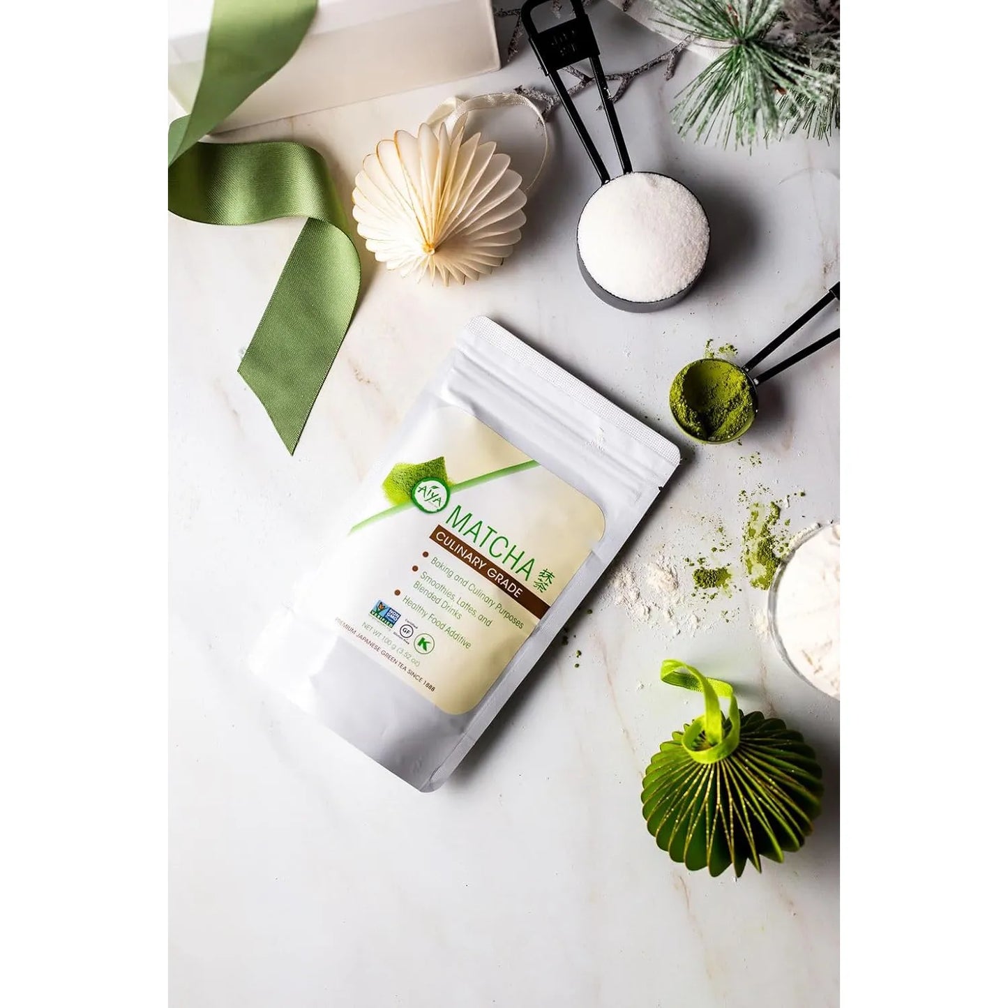 Polvo De Té Verde Matcha Japonés Grado Ceremonial 100g Aiya Energía Natural