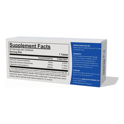 Neurobravo Vitamina B1 B6 B12 Tabletas Salud Nerviosa Alivio Muscular