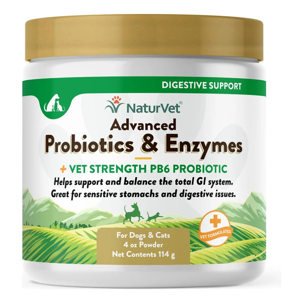 Probióticos Avanzados Enzimáticos Para Perros Y Gatos 4 Oz Salud Digestiva