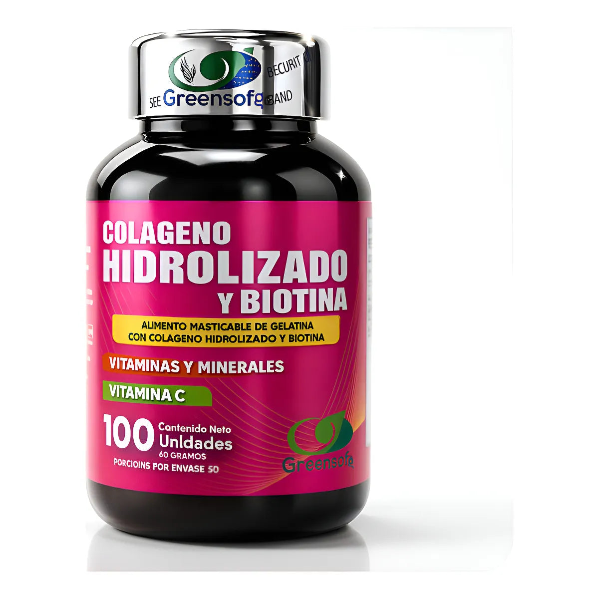 Colágeno Hidrolizado Biotina Green Sofg Cápsulas Sin Sabor Salud Belleza - Imagen 1