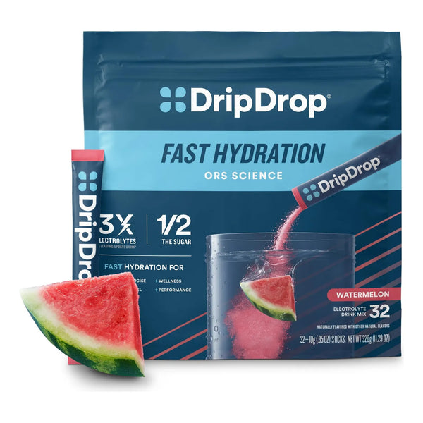 DripDrop ORS Polvo De Electrolitos Sabor Sandía Hidratación Rápida Y Refrescante