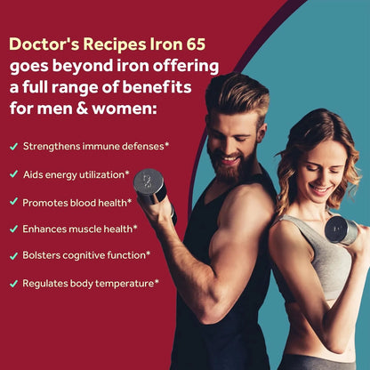 Hierro 65 Mg Con Vitamina C Suplemento Para Energía Y Vitalidad