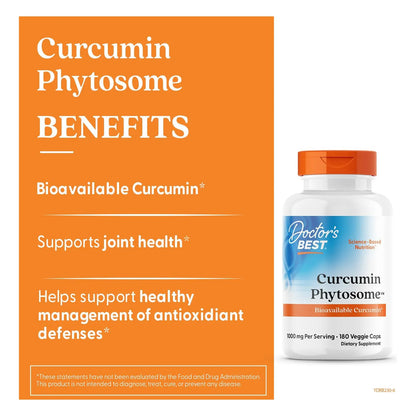 Capsulas De Curcumina Fitosomada Meriva 1000 Mg Potente Antioxidante Salud Articular Y Ocular Vegano Sin OMG