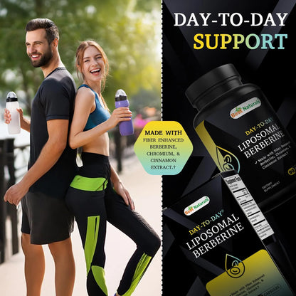 Berberina Liposomal 1200 Mg Con Bioperine Y Fibra 90 Cápsulas Veganas