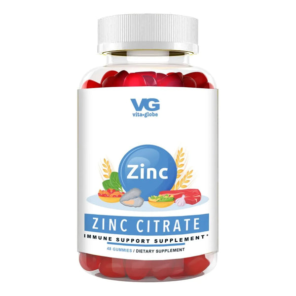 Gomitas Citrato Zinc 50 Mg VitaGlobe Piel Saludable Refuerzo Inmunologico